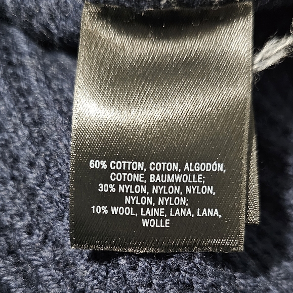 Moth Anthropologie Oversized Chunky Turtleneck Sweater β Grey/Navy | Size XS - Picture 8 of 8